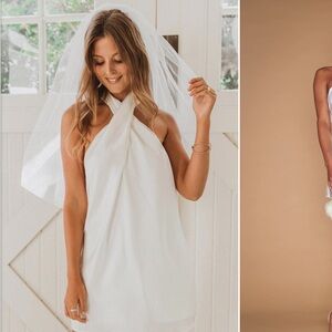 Show Me Your MuMu White Halter Mini Dress